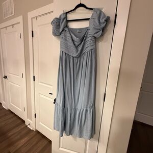 Abercrombie & Fitch Light Blue Maxi Dress